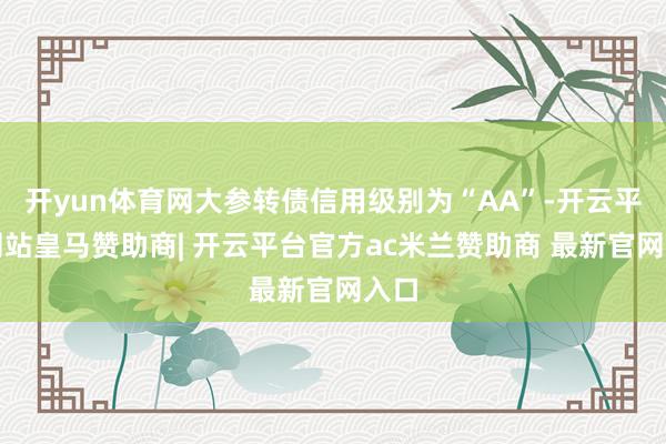 开yun体育网大参转债信用级别为“AA”-开云平台网站皇马赞助商| 开云平台官方ac米兰赞助商 最新官网入口