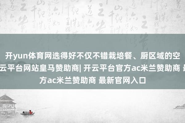 开yun体育网选得好不仅不错栽培餐、厨区域的空间运用率-开云平台网站皇马赞助商| 开云平台官方ac米兰赞助商 最新官网入口